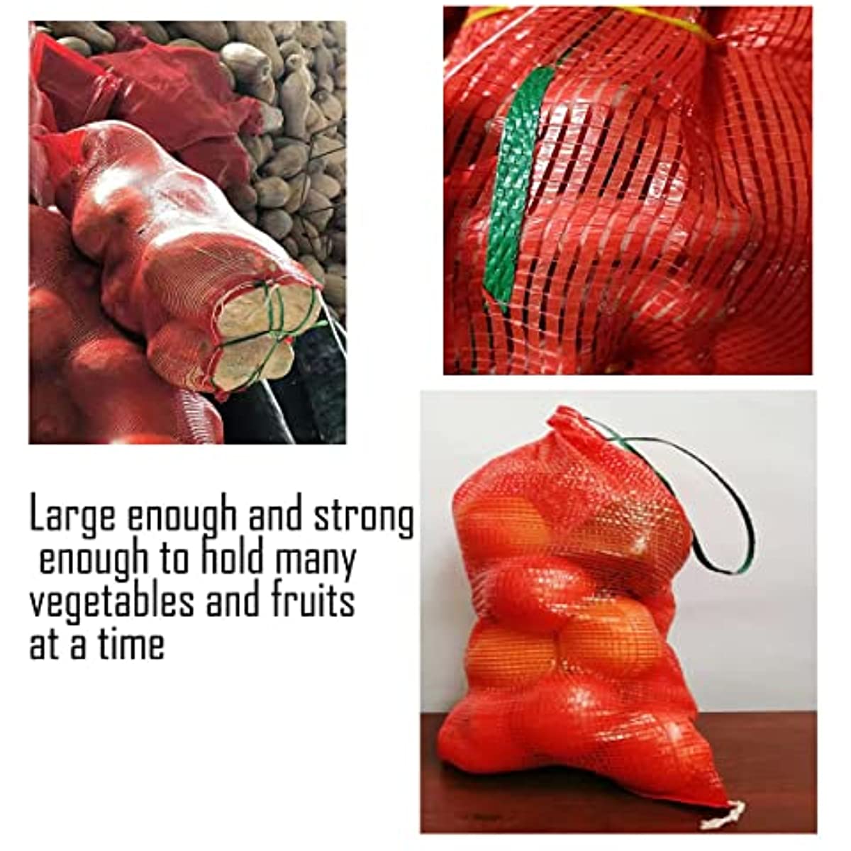 HighQuality 21" × 32" Onion Sacks Wholesale 50lb Mesh Onion Bags for Potatoes Firewood Crawfish